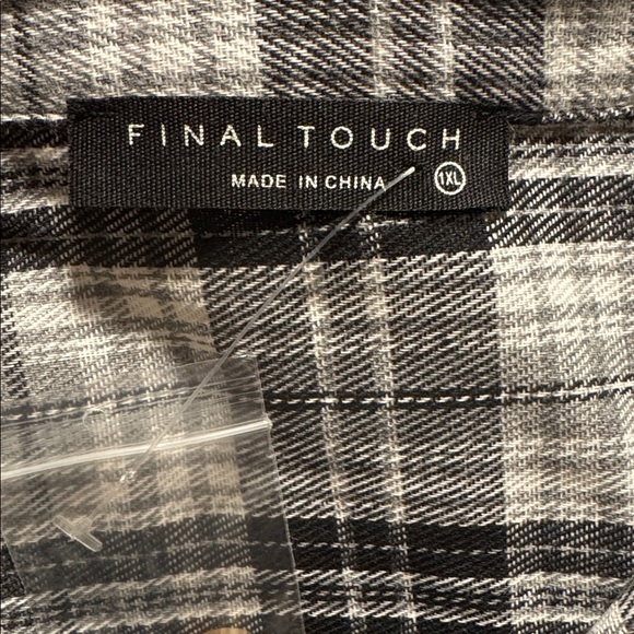 Plaid Button-Up Shirt Dress Long Sleeves - Picture 2 of 3